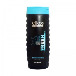 ELKOS FOR MEN FRESH Pfefferminz-Extrakt 3v1 Sprchový gel pro muže 300ml