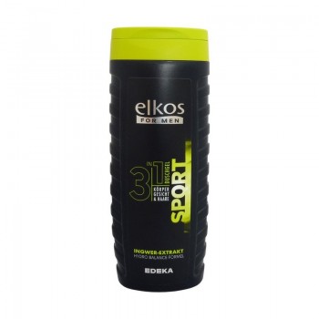 ELKOS FOR MEN SPORT Ingwer-Extrakt 3v1 Sprchový gel pro muže 300ml