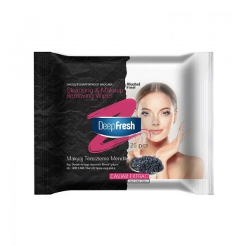 DEEP FRESH MAKE-UP Vlhčené odličovací ubrousky s kaviárem 25ks
