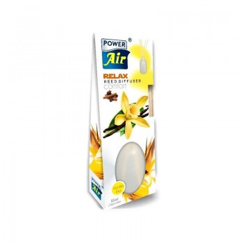 POWER AIR RELAX REED DIFFUSER VANILLA Osvěžovač vzduchu 85ml + ratanové tyčinky 7ks