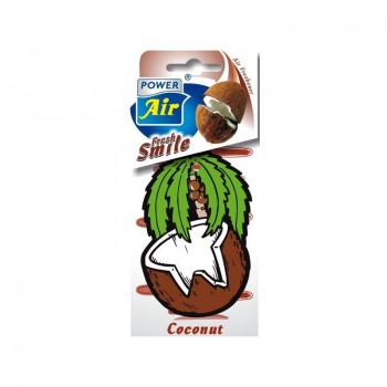 POWER AIR FRESH SMILE COCONUT (KOKOS) Papírový osvěžovač vzduchu 1ks