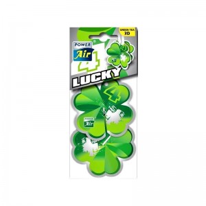 POWER AIR 3D LUCKY 4 GREEN TEA Papírový osvěžovač vzduchu 1ks