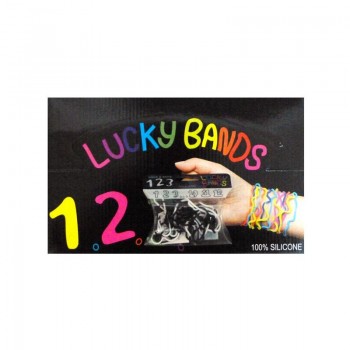 LUCKY BANDS BOX Gumičky pro štěstí černo-bílé 1ks