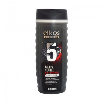 ELKOS FOR MEN AKTIV KOHLE 5v1 Sprchový gel pro muže 300ml