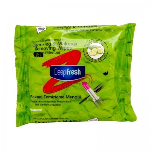DEEP FRESH MAKE-UP Vlhčené odličovací ubrousky s okurkou 25ks