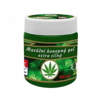 MASÁŽNÍ KONOPNÝ GEL Extra silný 500ml
