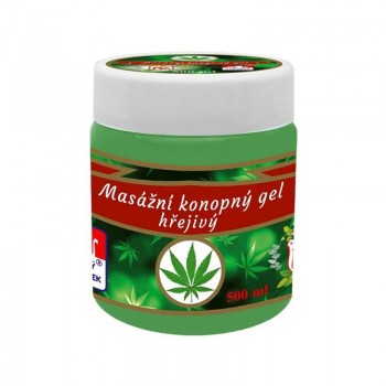 MASÁŽNÍ KONOPNÝ GEL Hřejivý 500ml
