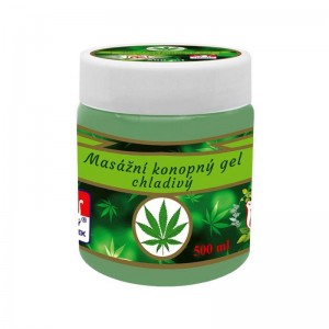 MASÁŽNÍ KONOPNÝ GEL Chladivý 500ml