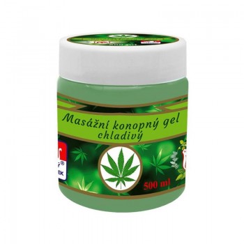 MASÁŽNÍ KONOPNÝ GEL Chladivý 500ml