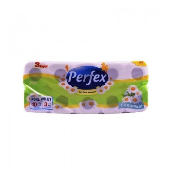PERFEX PURE WHITE CAMOMILE Toaletní papír 3-vrstvý heřmánek 10rolí