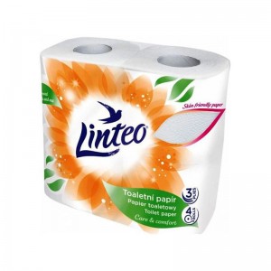 LINTEO Toaletní papír třívrstvý bílý 4role