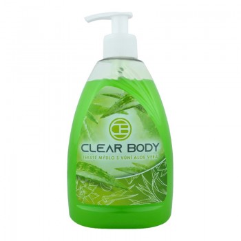 CLEAR BODY Tekuté mýdlo S VŮNÍ ALOE VERA - pumpička 500ml